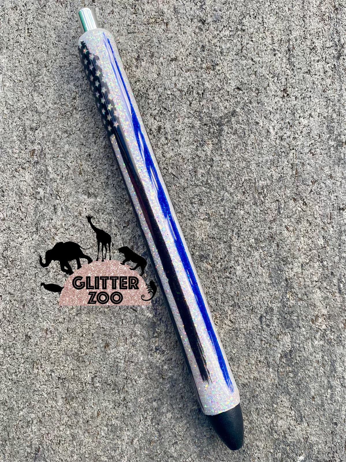 Blue Line Flag Pen