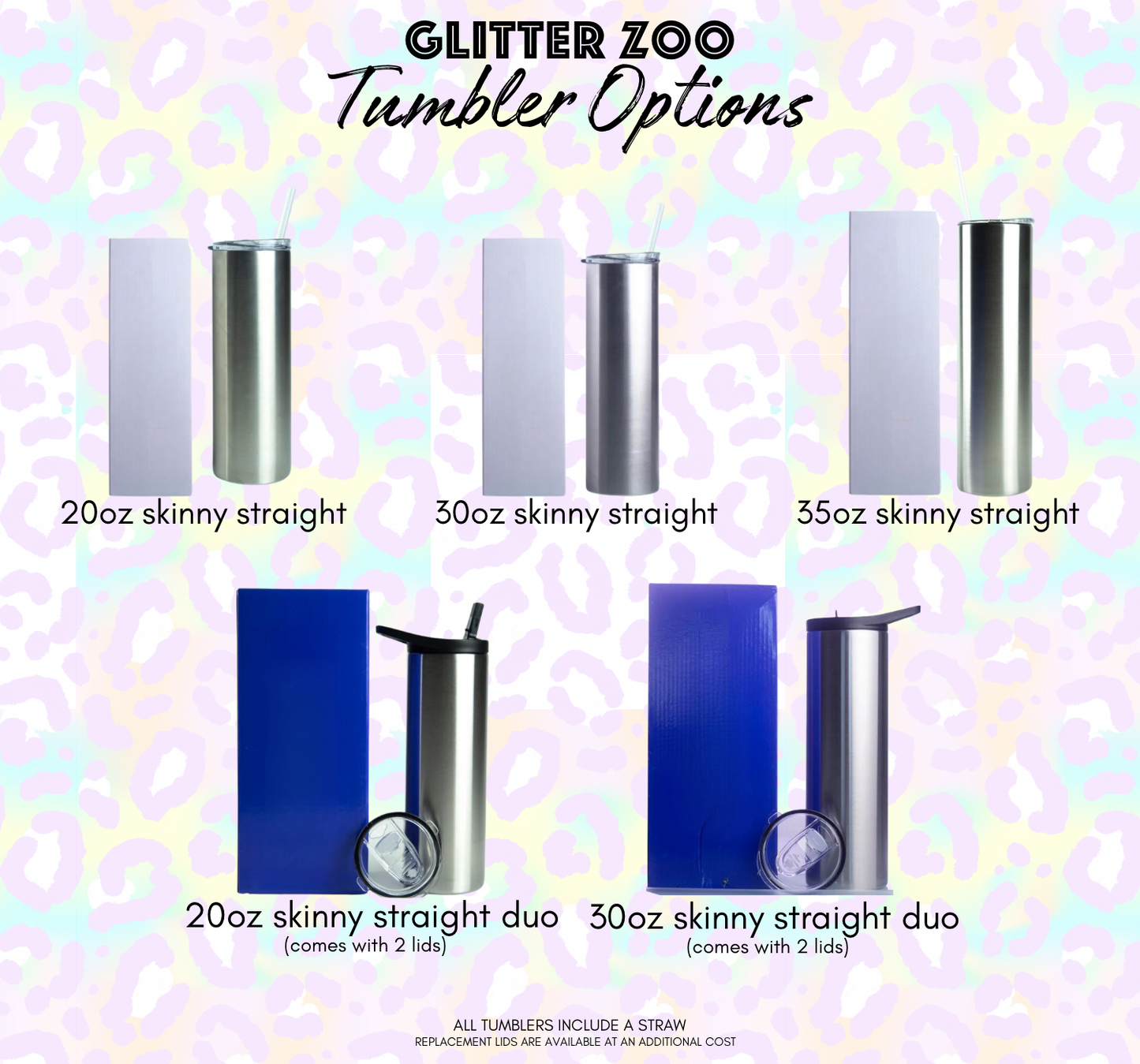 Plaid Glitter Tumbler