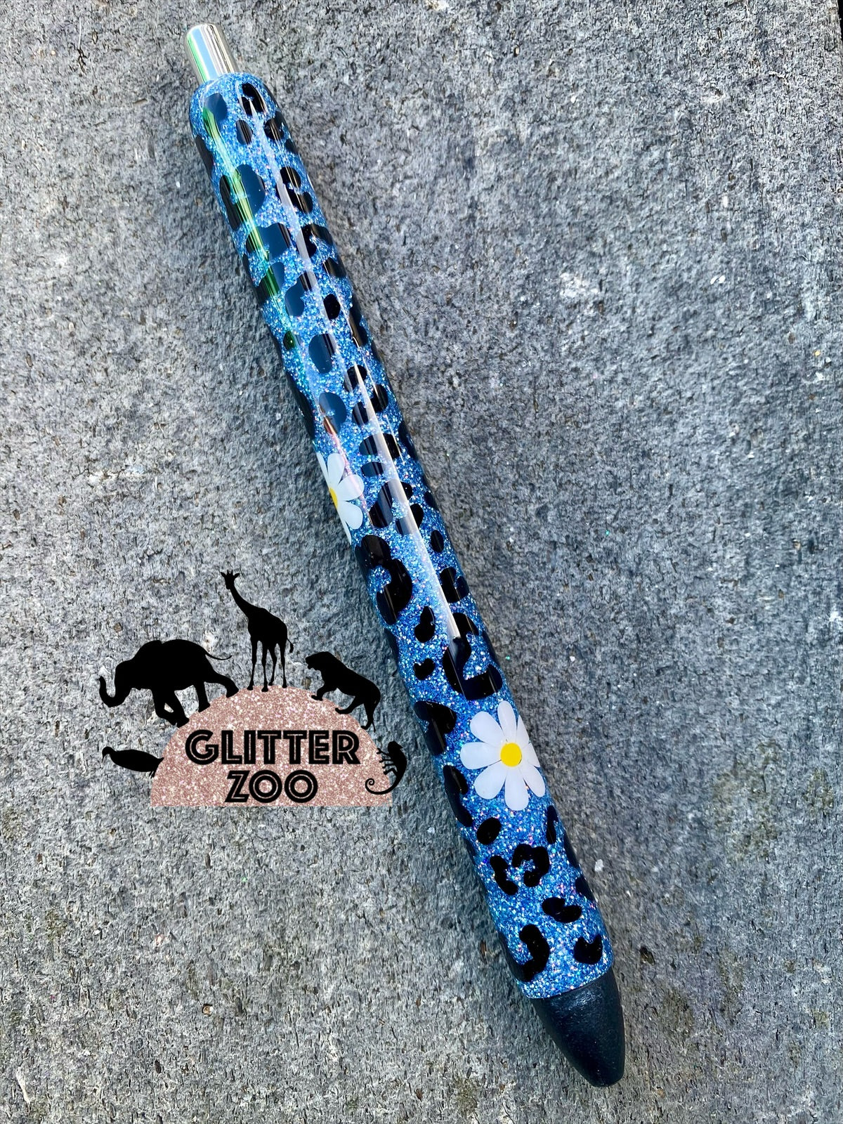 Leopard Daisy Pen