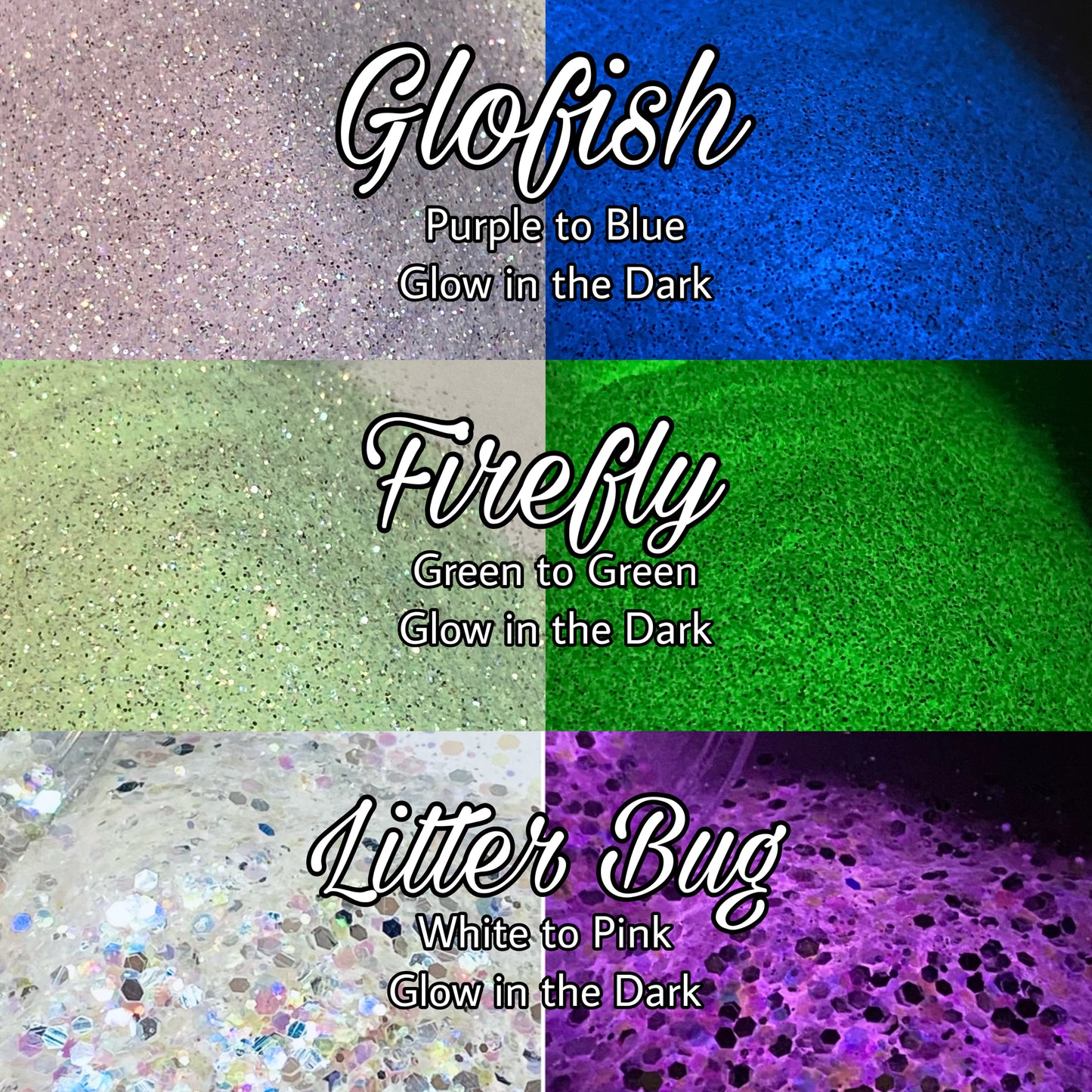 Glow in the Dark Glitter Package