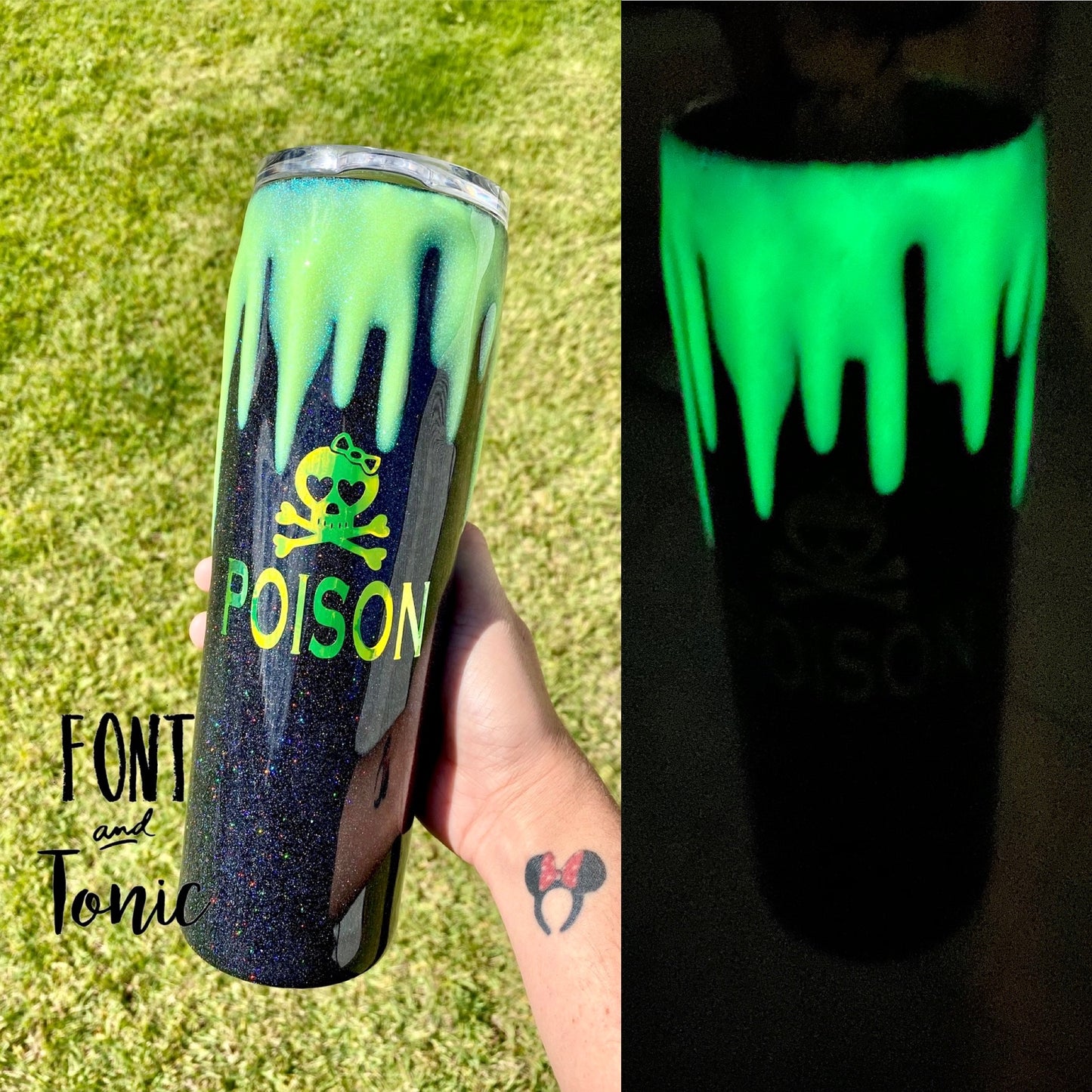 White to Green Glow Powder