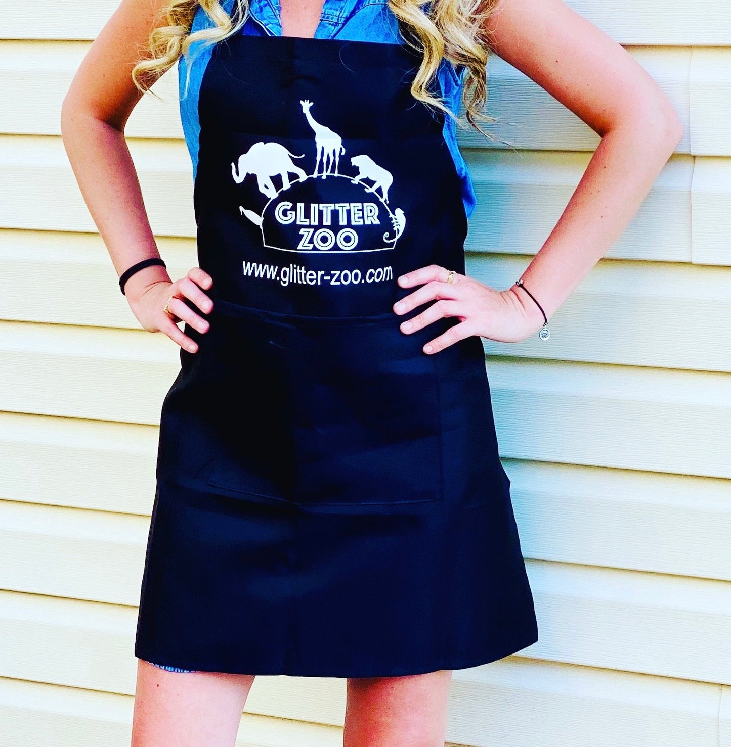Glitter Zoo logo Apron w/pocket