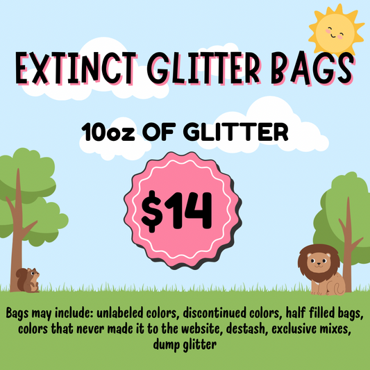 Extinct Glitter Bags