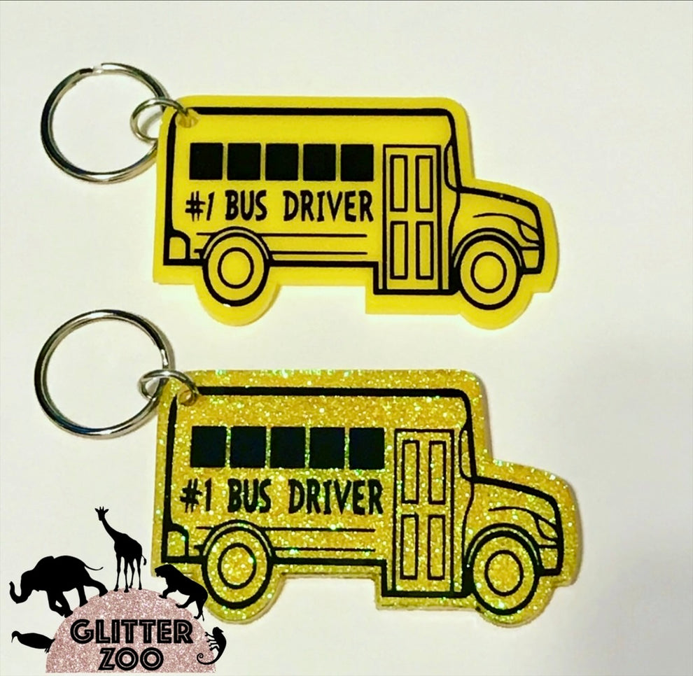 Bus Driver Keychain – Glitter Zoo
