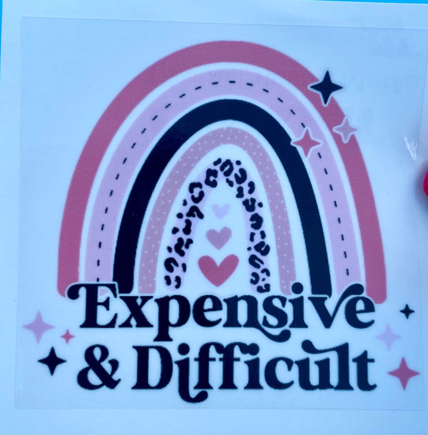 Expensive & Difficult - Clear Vinyl Sticker