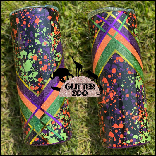 Halloween Splatter Paint Tumbler